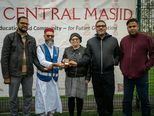 Danielle Stone (Police Fire and Crime Commissioner) recieving award.