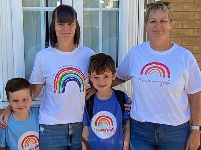 Thanks to Sarah Page for this image of her loved-ones in #bemorefab t-shirts