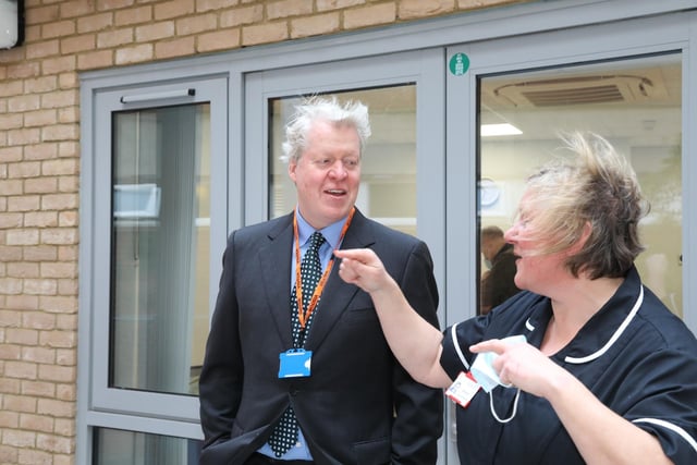 The Rt Hon Earl Spencer officially opens the Macmillan Cancer Support Centre at Kettering General Hospital 
Lord Spencer with Ruth Giles, Macmillan Head of Nursing for Cancer