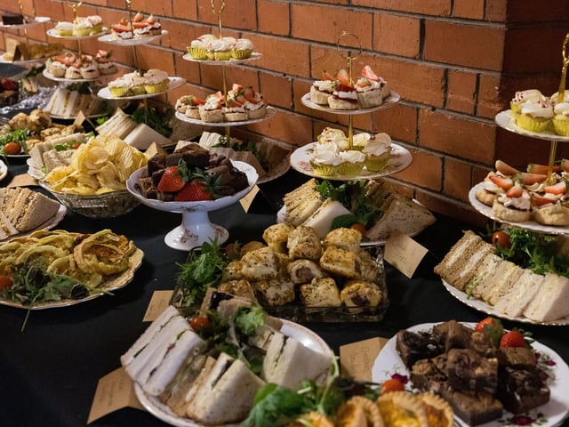 Vintage tea buffet by Amy's Vintage Tea's
