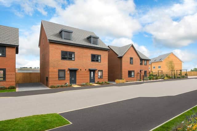 BN - 001 - A typical street scene at a Barratt Homes development