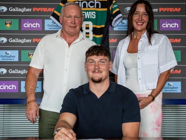 Jack Lewis has already made a name for himself amongst the Saints faithful. The young back row debuted in black, green and gold during this season’s PREM Rugby Cup to become Saint #2130 and marking himself as the club’s second youngest player in the professional era – featuring at just 17 years and 240 days old. Lewis’ performances through the cup earned him Saints’ player of the month award before he returned to action within Northampton’s Academy set-up – a system he has been a part of since the age of 13. Alongside playing for Saints, Lewis – whose father, Mark, played 51 times for Northampton in the 90s – featured heavily for Northampton School for Boys during his studies there, captaining the side to the Schools Cup final this term where his try helped them to victory at Allianz Stadium, Twickenham. Reed said: “Jack has got one of the highest intent levels I’ve ever seen in a young player, everything he does, he does with purpose and that’s something we love about him. His performances through the PREM Cup showed that behaviour, as does his dedication to his time at NSB, where he commuted day in, day out to get himself into our region and make the most out of his education and his rugby. Jack’s hard-working and wants to consistently improve and prove himself, and he’s a good character to have around as well.”