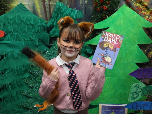 Children and staff at Kingswood Primary Academy on World Book Day