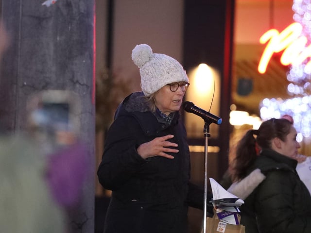 Reclaim the night march against domestic violence Kettering:women's march Kettering