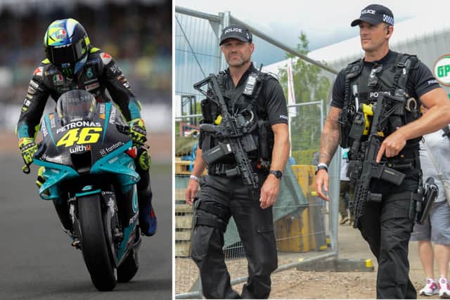 Legend Valentino Rossi won't be around at Silverstone this year, but 155,000 fans will — and Northamptonshire Police will be out in force to make sure they stay safe