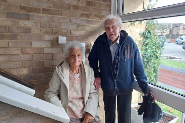 Wendy Page and Roy Vincent say they risk losing their independence if the stairlift in their building is taken away.
Credit: Nadia Lincoln LDRS