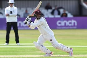 Saif Zaib top-scored with an unbeaten 76 for Northants against Glamorgan