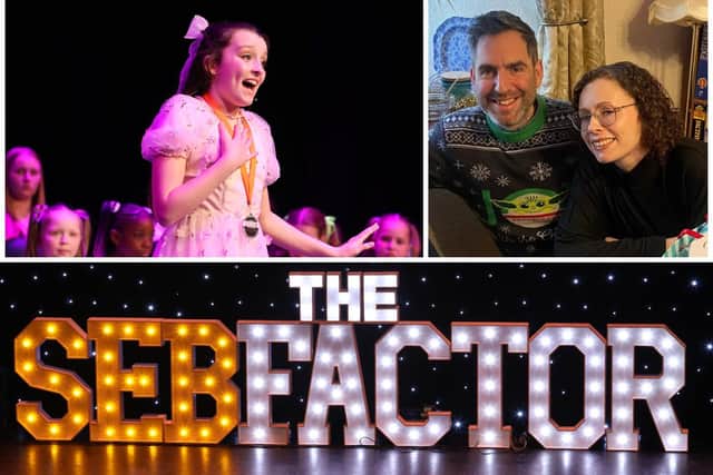 Darcey Burnham winner of Seb Factor 2025/ Gregg and Lindsay Nunney/ Seb Factor 2025