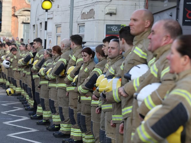 Streets lined in honour of Corby firefighter Hilmi Say