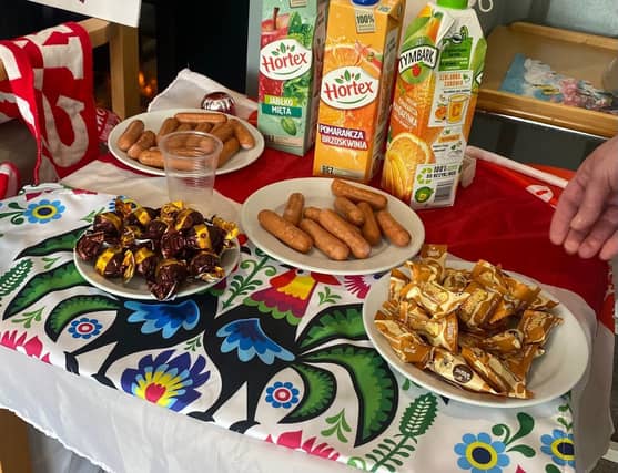 There was lots of food to sample from countries all around the world