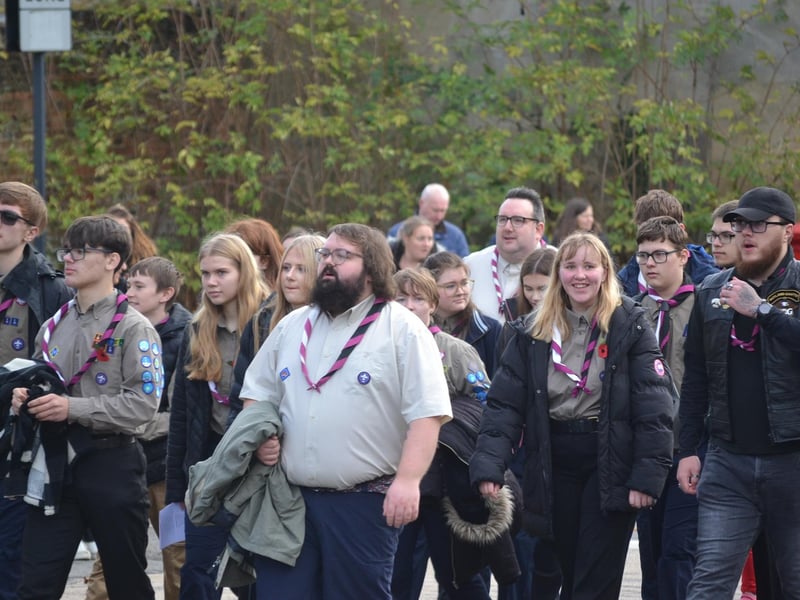 Hundreds gather at Broad Green in Wellingborough to pay respects at Remembrance Sunday service