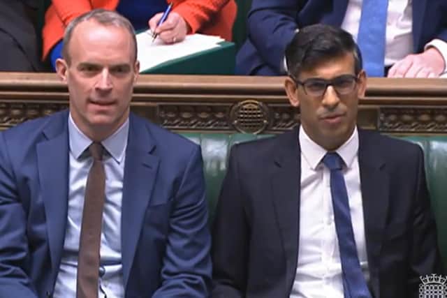 Rishi Sunak and Dominic Raab 