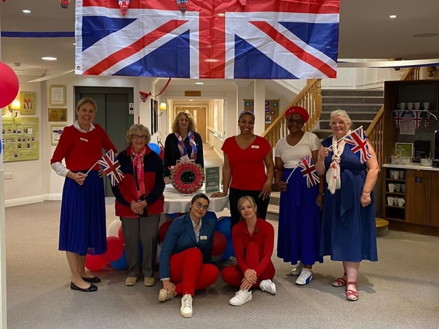 Celebration at Brampton View Care Home for 80th Anniversary of VE Day