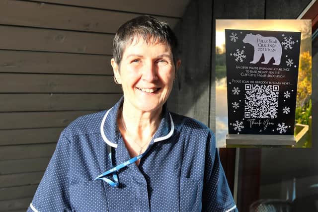 Nurse Val Bedwell from Corby Lakeside is hoping to raise £2,000 for a charity
