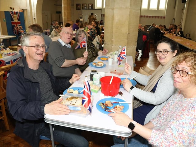 Coronation Day celebrations across north Northants  - indoor street party in All Saints Church