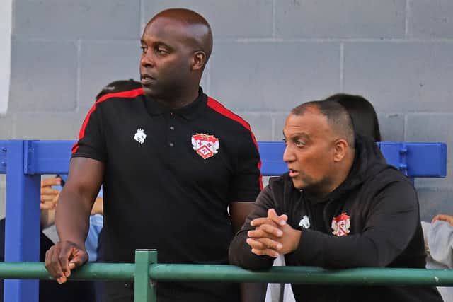 Kettering Town owner George Akhtar (right) and director of football Fabian Forde (Picture: Peter Short)