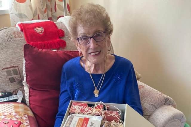 One of the recipients of the hampers from Specsavers