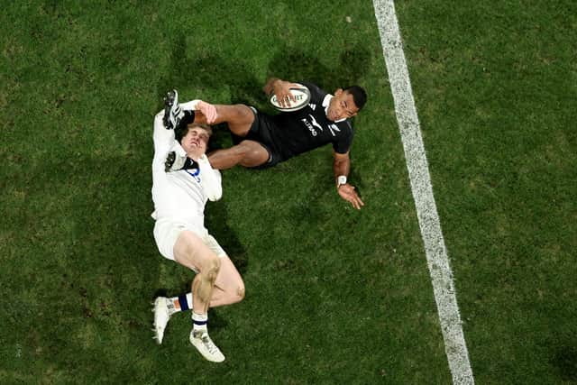 Tommy Freeman and Sevu Reece (photo by Hannah Peters/Getty Images)
