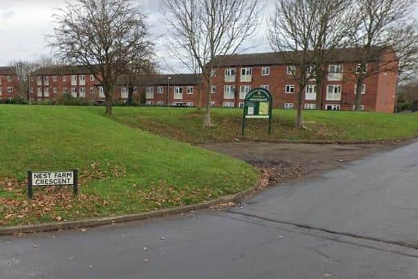 Nest Farm Crescent, Wellingborough, scene of the latest stabbing involving teenagers