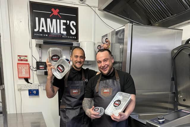 Jamie (left) and Scott are launching Jamie's Food Box.