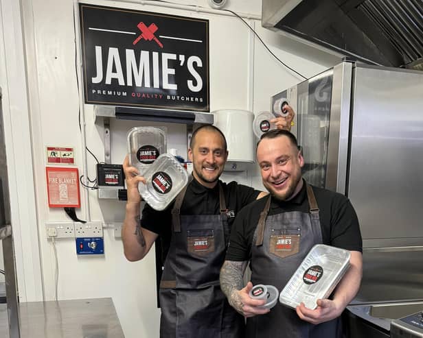 Jamie (left) and Scott are launching Jamie's Food Box.