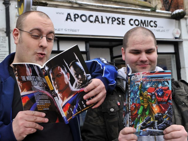 Kettering, Apocalypse Comics, Market Street. Mario Coleman and Brendon Irons