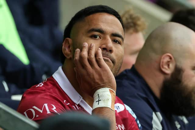 Manu Tuilagi had to sit out the final 65 minutes against Saints