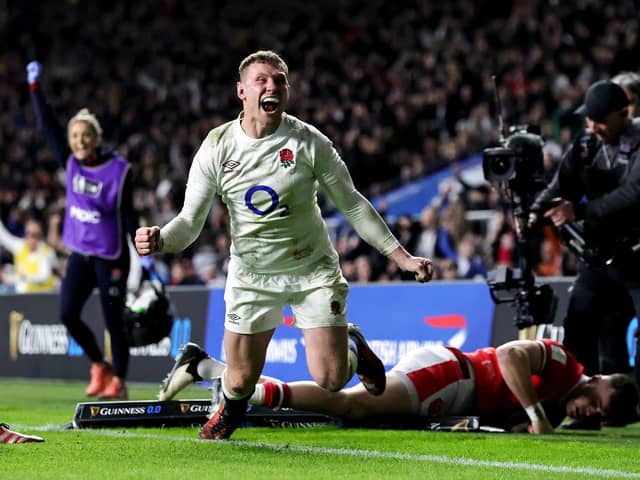 Fraser Dingwall scored his first England try against Wales last month (photo by David Rogers/Getty Images)