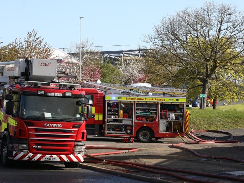 Factory fire Corby, Princewood Road