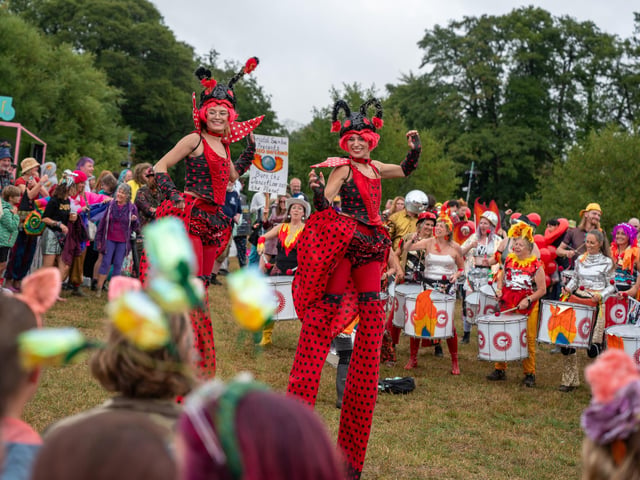Festival goers gathered on The Common for Shambala’s annual carnival on Saturday, August 29, 2026. Photo by David Jackson