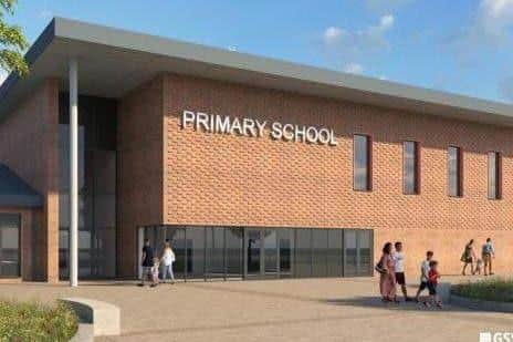 A CGI image of the proposed school as part of the Glenvale Park development