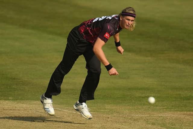 Ollie Sale in action for Somerset