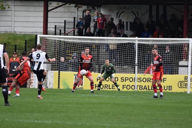 Action from Kettering Town's 2-0 defeat at Chorley. Picture by Paul Cooke/Poppies Media