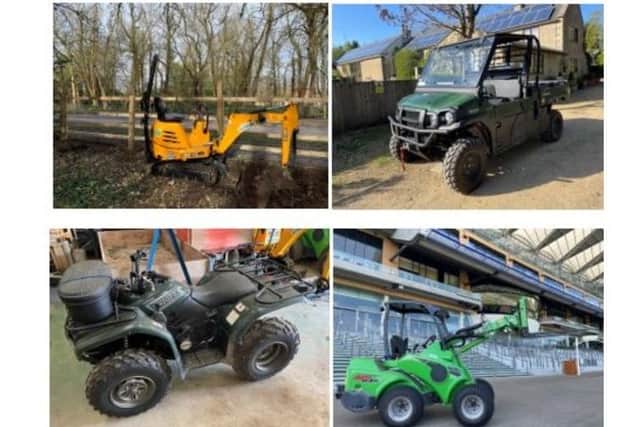 Some of the items of machinery stolen from Brigstock / Northants Police