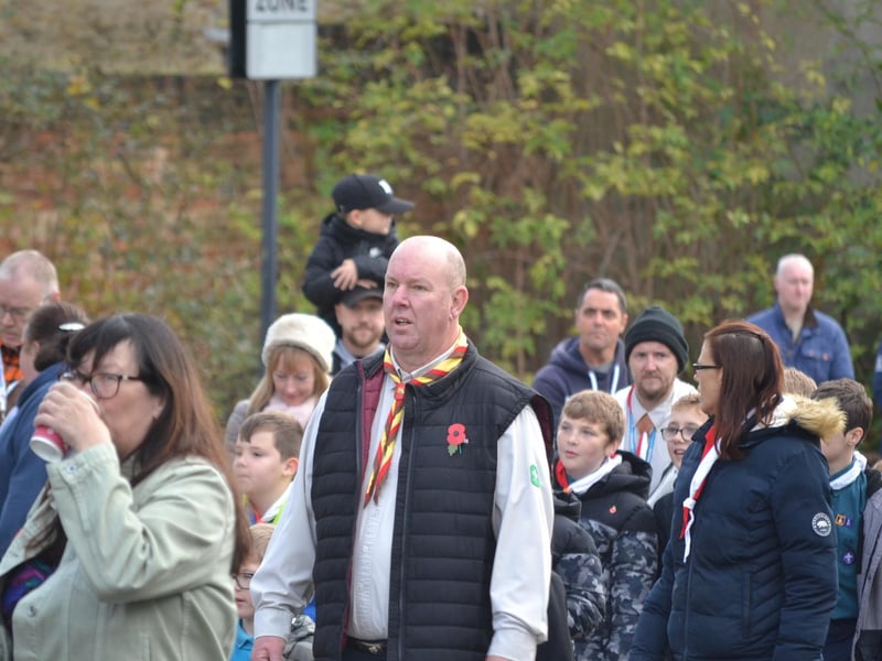 Hundreds gather at Broad Green in Wellingborough to pay respects at Remembrance Sunday service