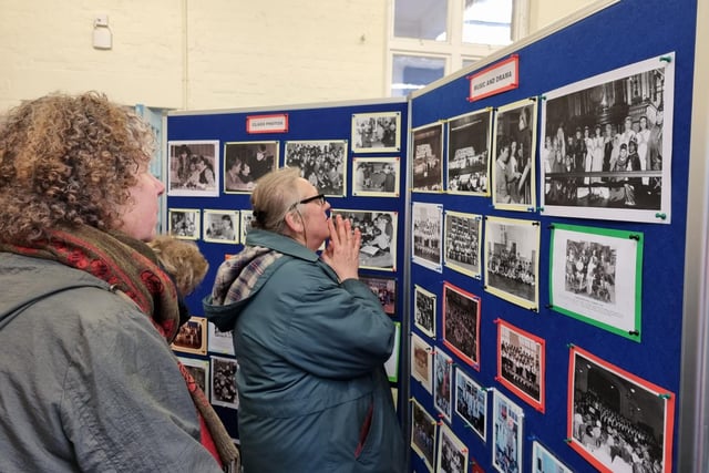 A classroom was turned into an exhibition to display the large number of photos and artefacts