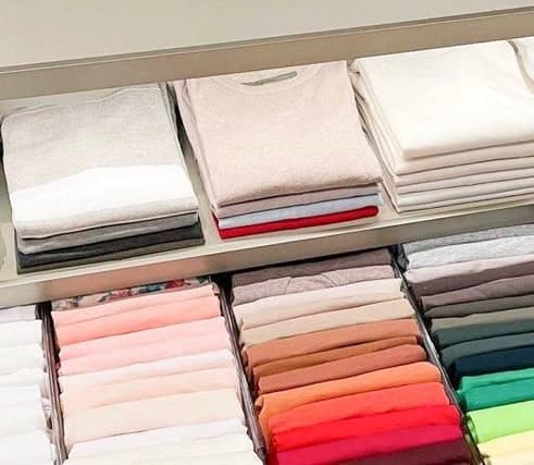 Folded clothes - organised by Homefulness