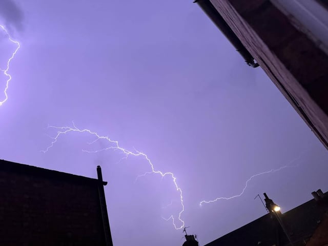 Lightning in Wellingborough on Saturday night