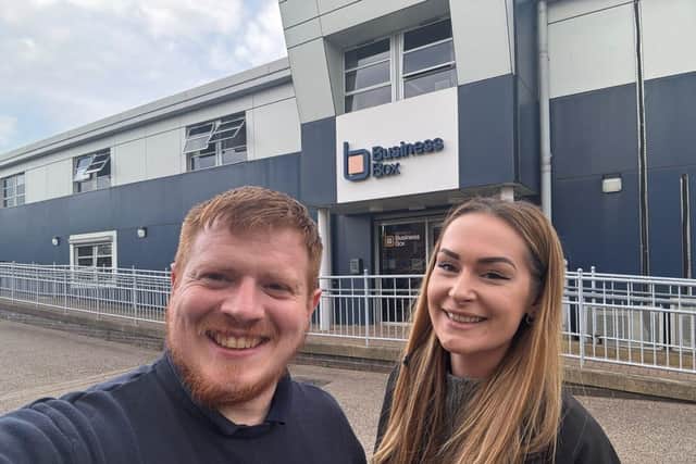 Steve and Leila Souch pictured outside their new office