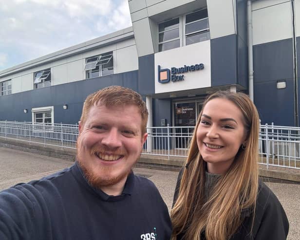 Steve and Leila Souch pictured outside their new office