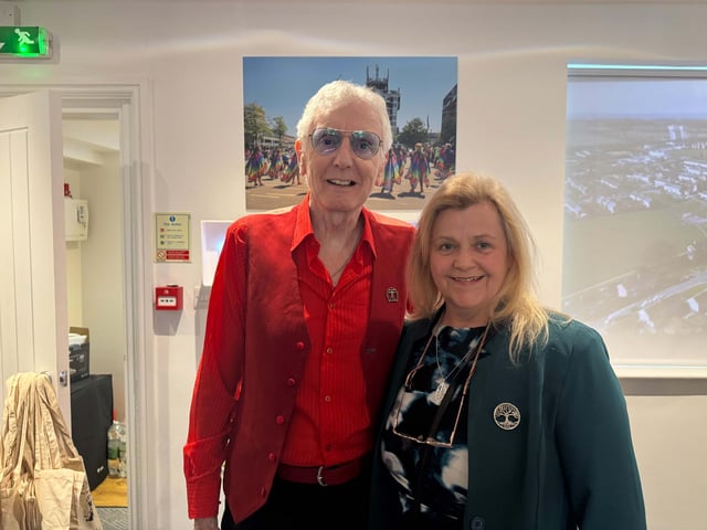 ‘The Living Legends’ of Corby, Paul Balmer (left) and Judy Caine (right) have been a core part of the town’s community since the 2000s. They have run various creative projects, such HD Media CIC, which trains young people in the media. Paul and Judy praised the working spirit of the town and said: “Corby is so welcoming to everybody and anybody.” Corby 75th new town anniversary celebrations and launch of exhibition/National World