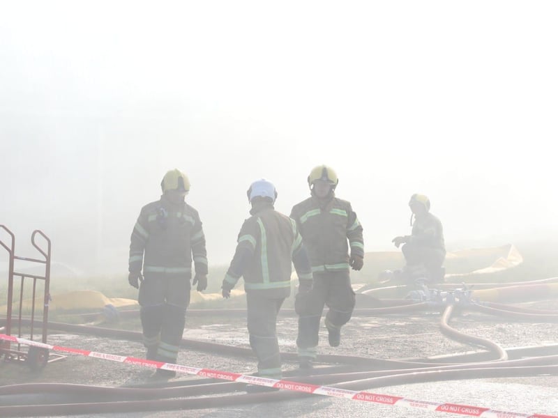 Factory fire Corby, Princewood Road