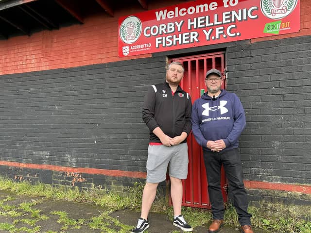 Hellenic, club secretary, Christopher Moorey (Left) and club chair, Paul Cunningham (right)