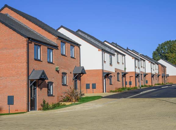 A street scene of the completed development.