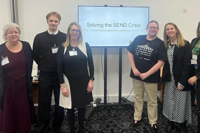 Ute Steenkamp on the right, next to Sue Jones, with contributors from the SEN roundtable discussion