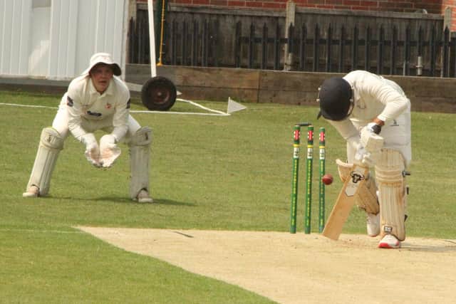 Saints lose a wicket in their NCL Division Two win over Brigstock (Picture: Finbarr Carroll)