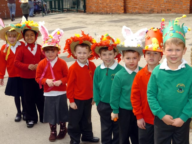 Rothwell Infant School Easter Bonnet parade 
Olivia Tatton, Tamana Khan, Eleanor Reay, Eliot Trewick, Oliver Trewick, Joshua Richardson, Joshua Gillman and Harry Barker -  2007