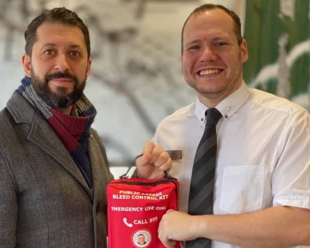 Life saving bleed kits installed in restaurants in Daventry, Kettering, Corby, The Drapery and Sixfields by local charity Off The Streets Northampton