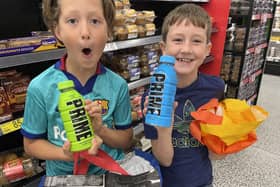 Two lucky lads who managed to snap-up some Prime in Corby Asda