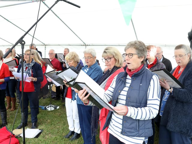 Cottingham village hall Village Voice choir entertain the guests